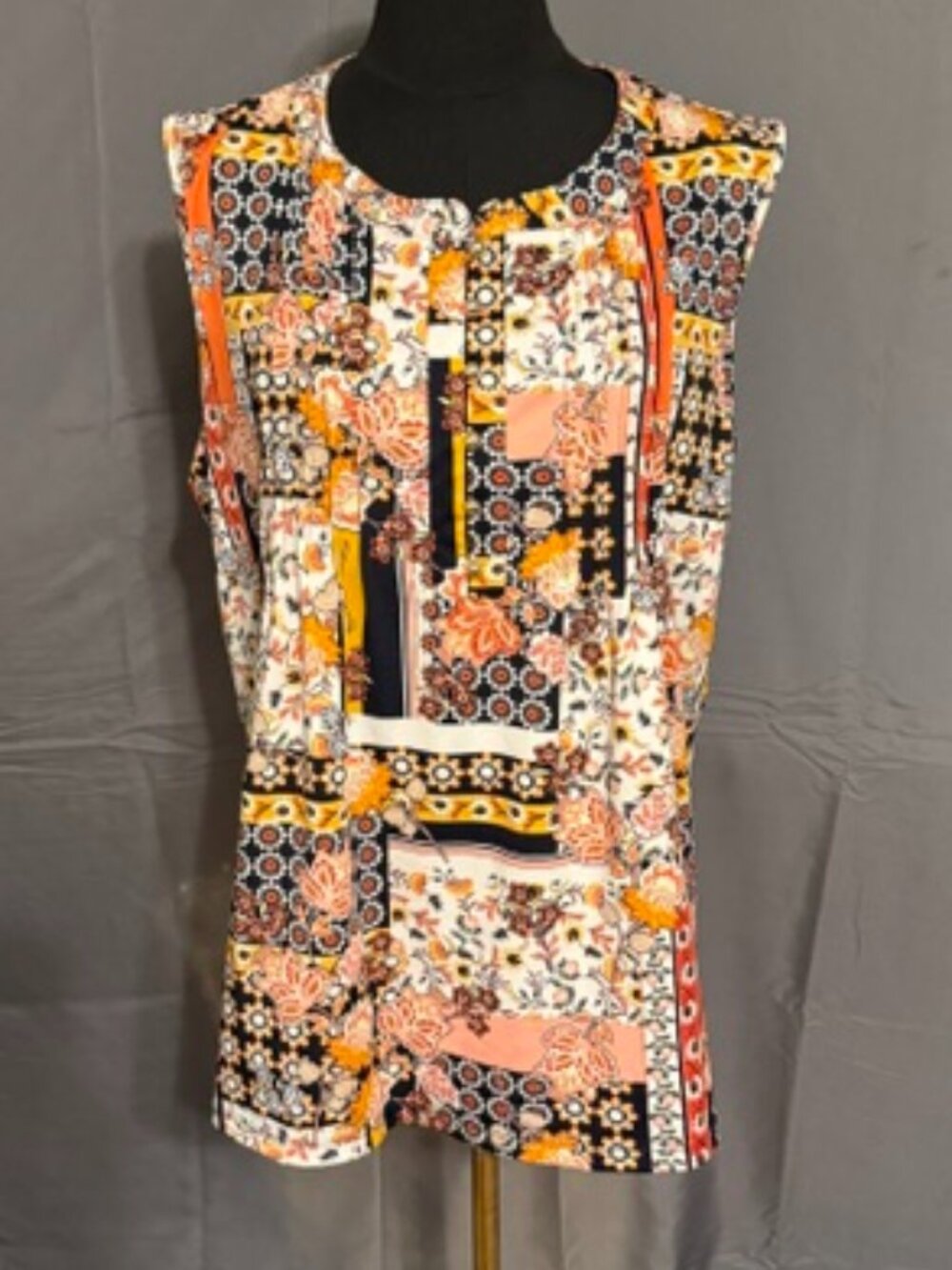 PERCEPTION CONCEPT Patchwork Blouse Size XL
